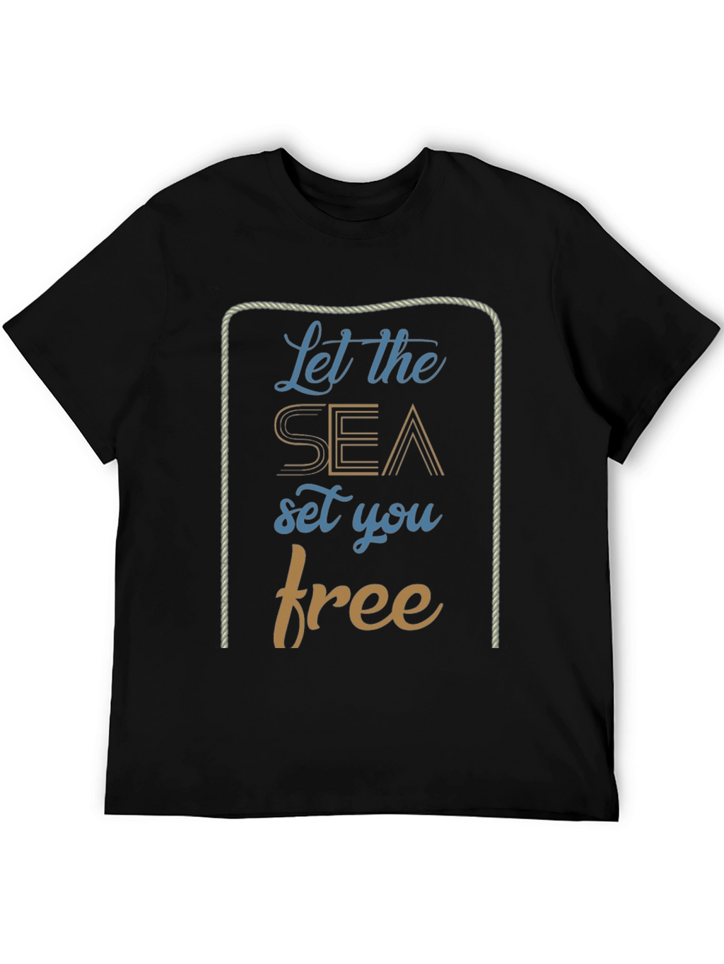 Nautical Let the Sea Set You Free Graphic T-Shirt
