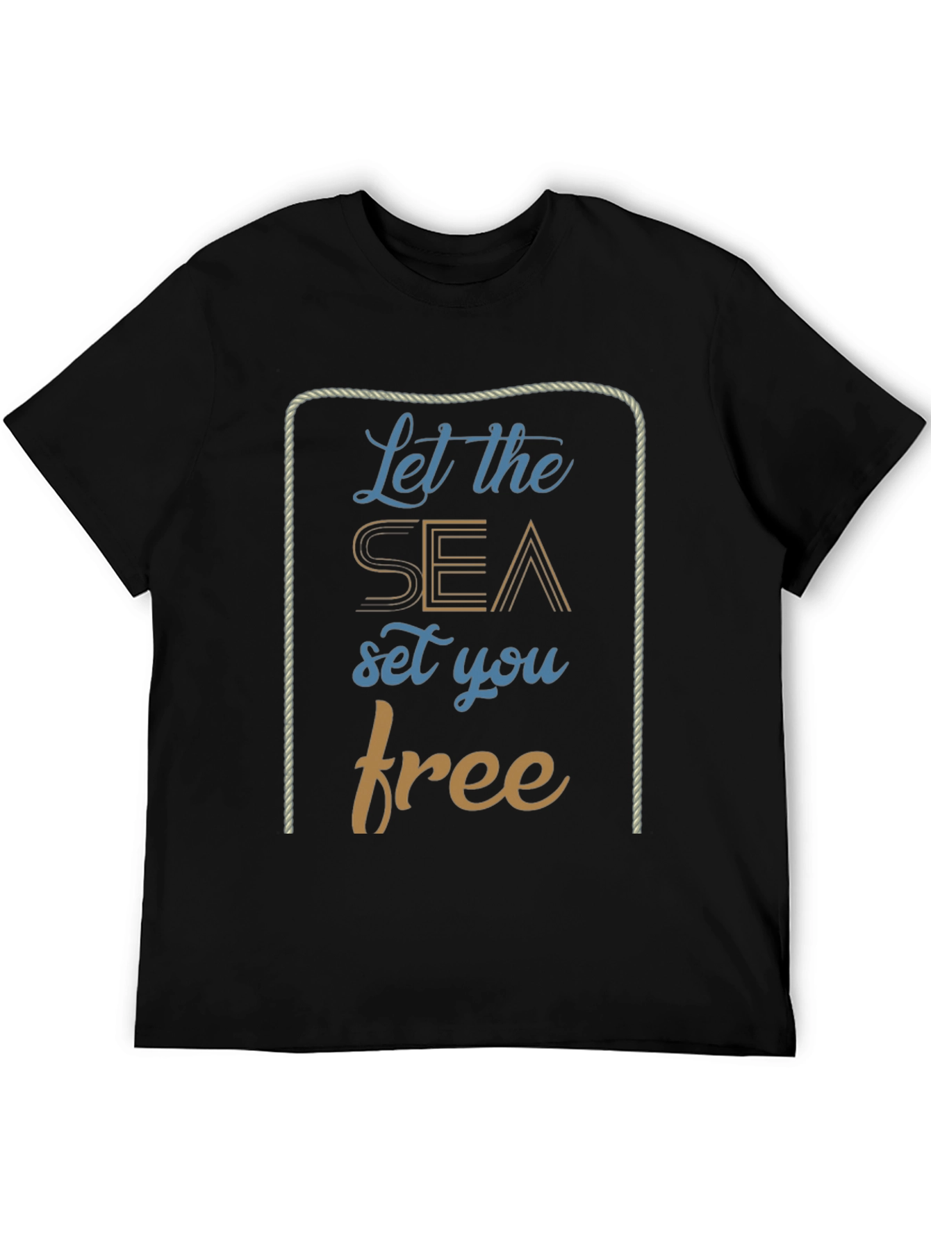 Nautical Let the Sea Set You Free Graphic T-Shirt