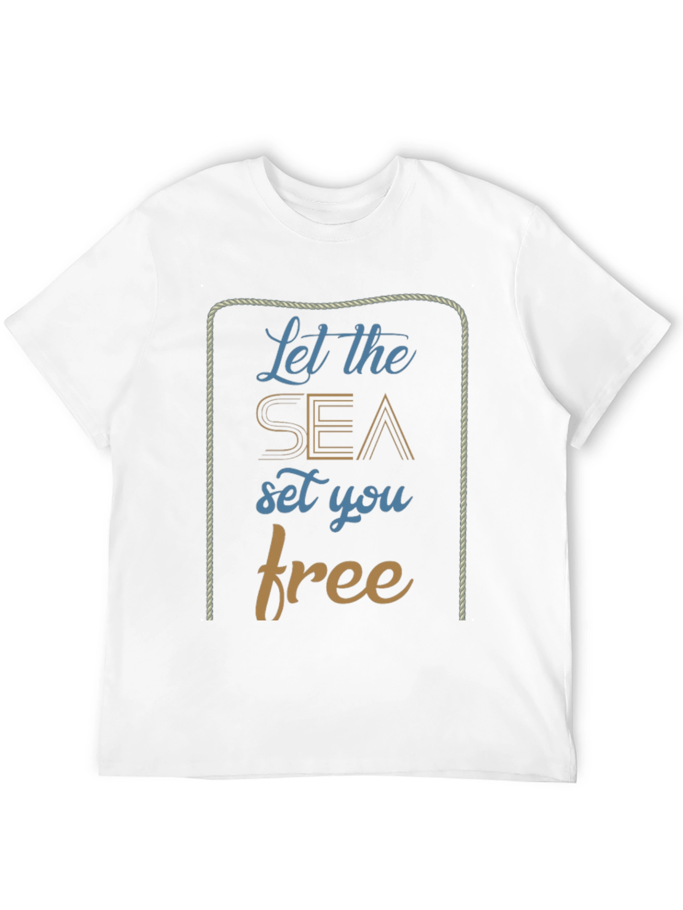 Nautical Let the Sea Set You Free Graphic T-Shirt