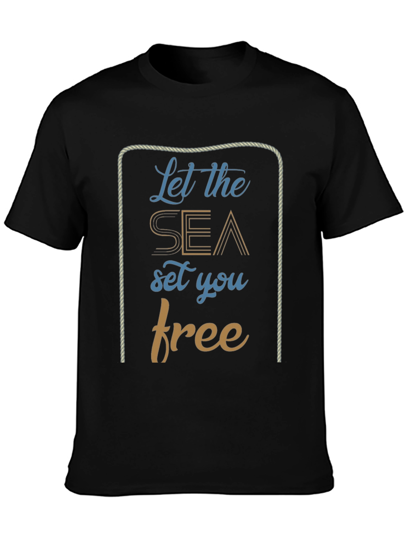Nautical Let the Sea Set You Free Graphic T-Shirt