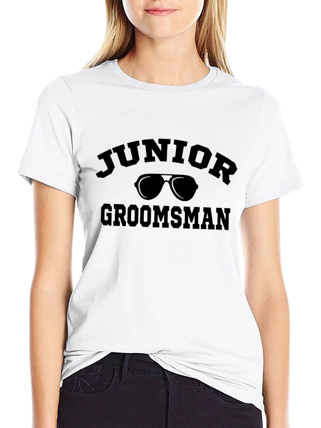 Junior Groomsman Black T-Shirt - Wedding Party Tee