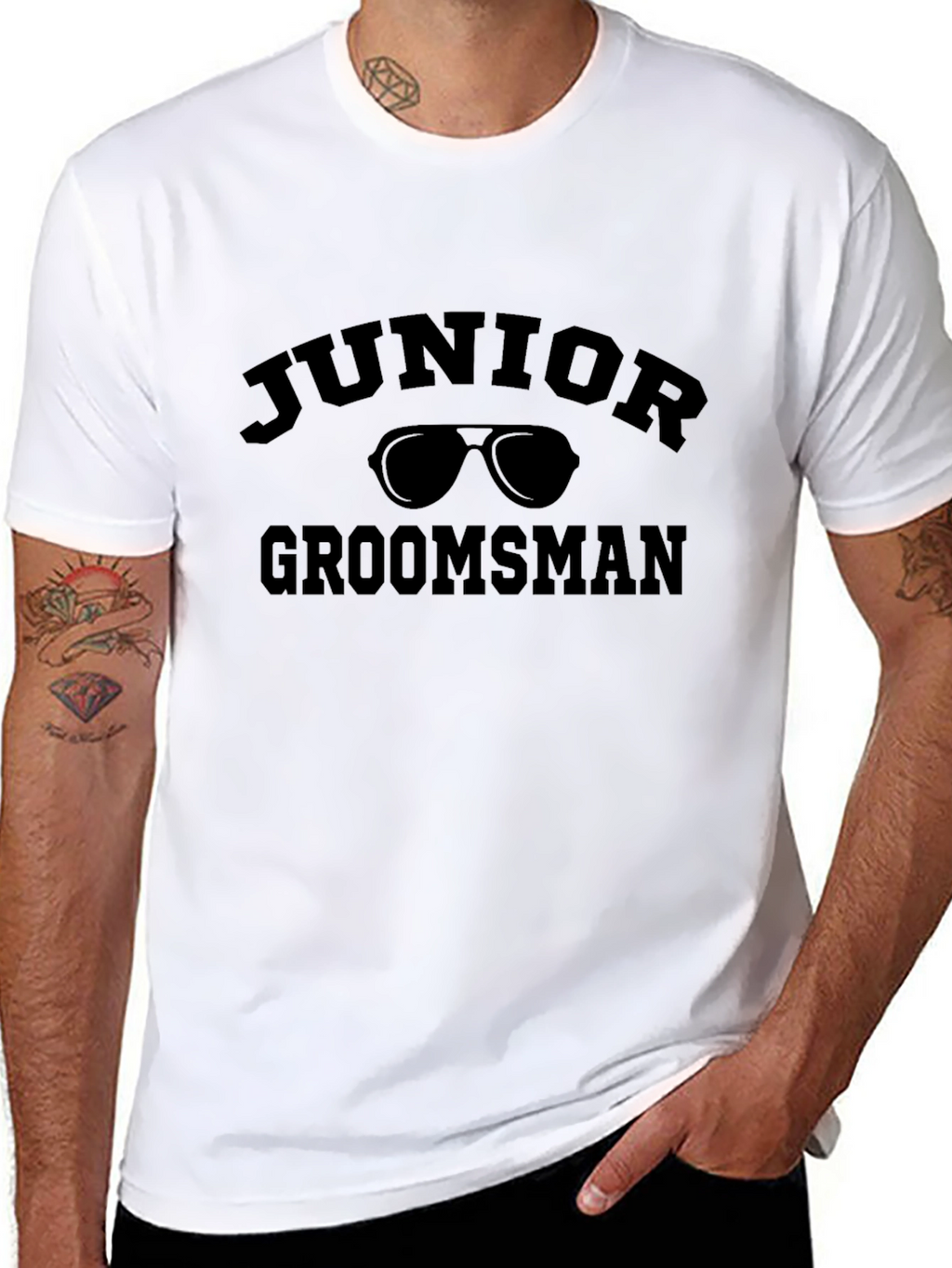 Junior Groomsman Black T-Shirt - Wedding Party Tee