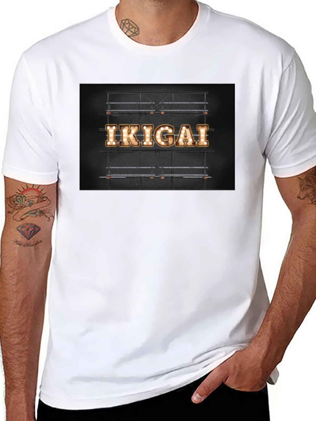 Ikigai Lightbulb Sign Graphic T-Shirt
