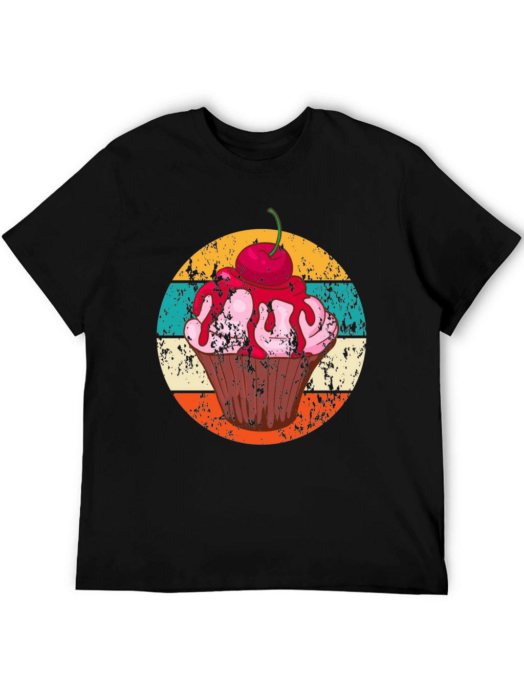 Retro Cupcake Graphic T-Shirt
