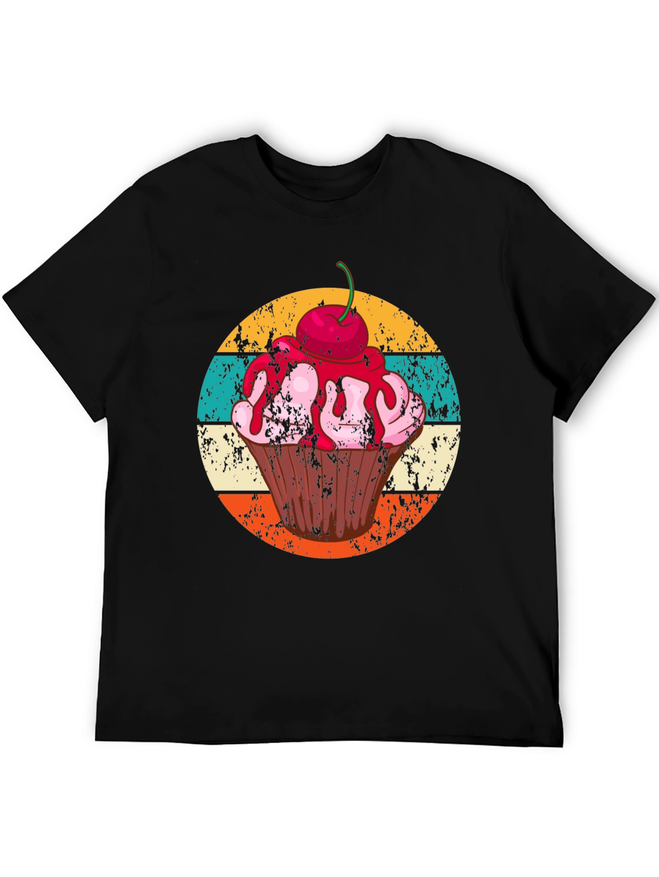 Retro Cupcake Graphic T-Shirt