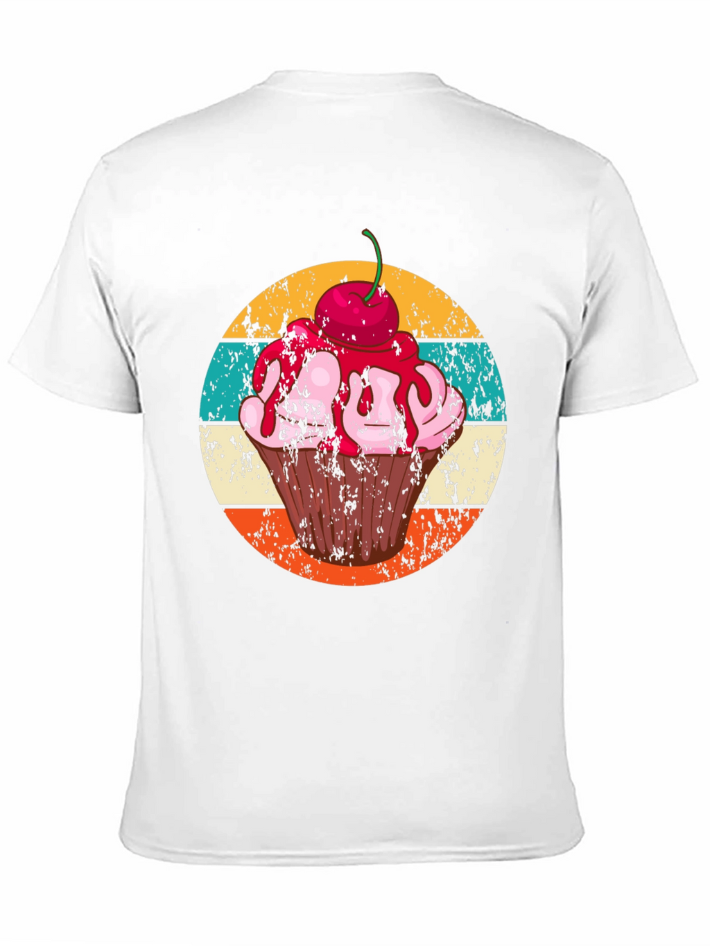 Retro Cupcake Graphic T-Shirt