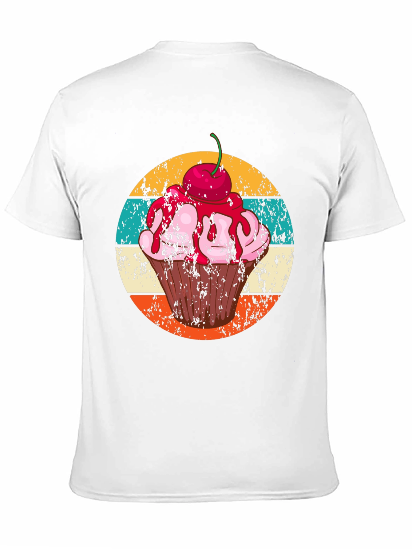 Retro Cupcake Graphic T-Shirt