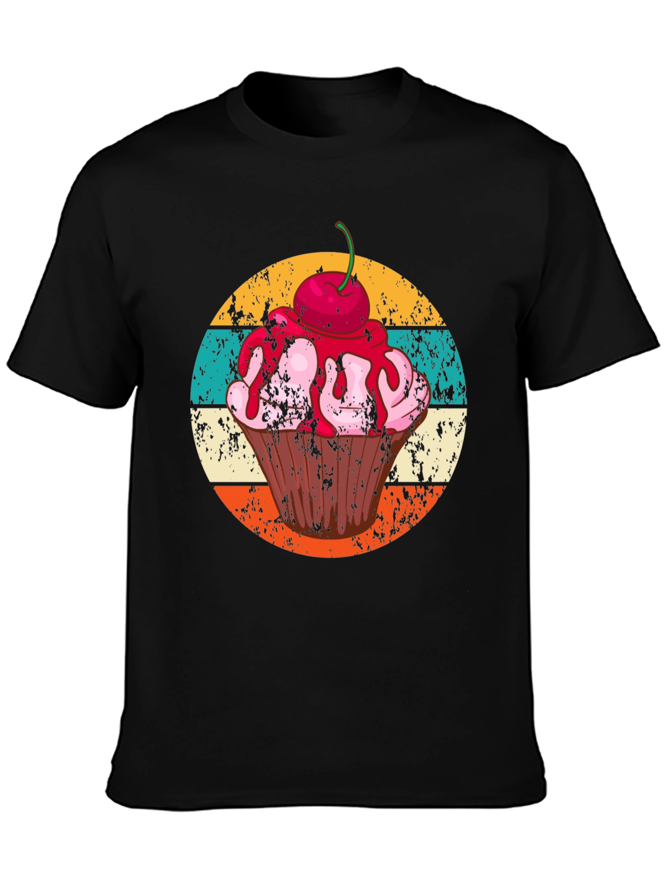 Retro Cupcake Graphic T-Shirt