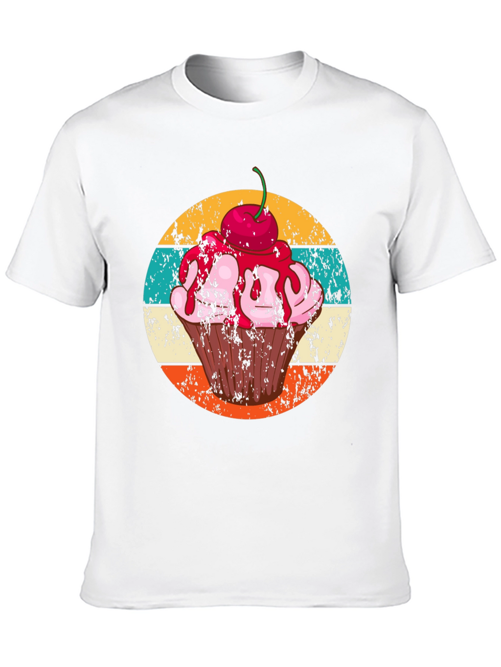 Retro Cupcake Graphic T-Shirt