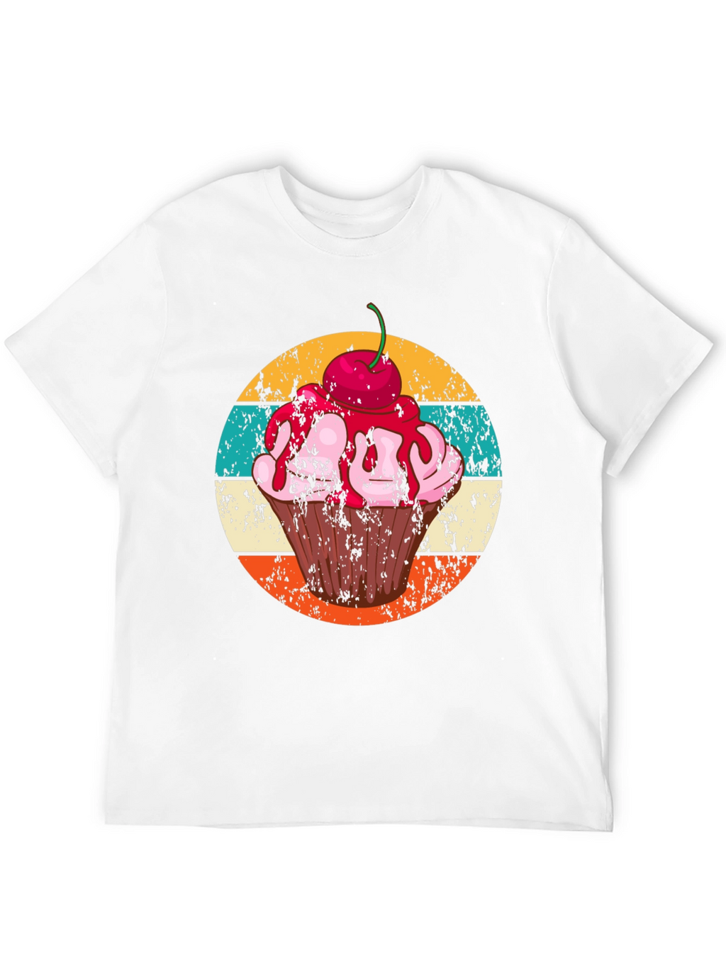 Retro Cupcake Graphic T-Shirt
