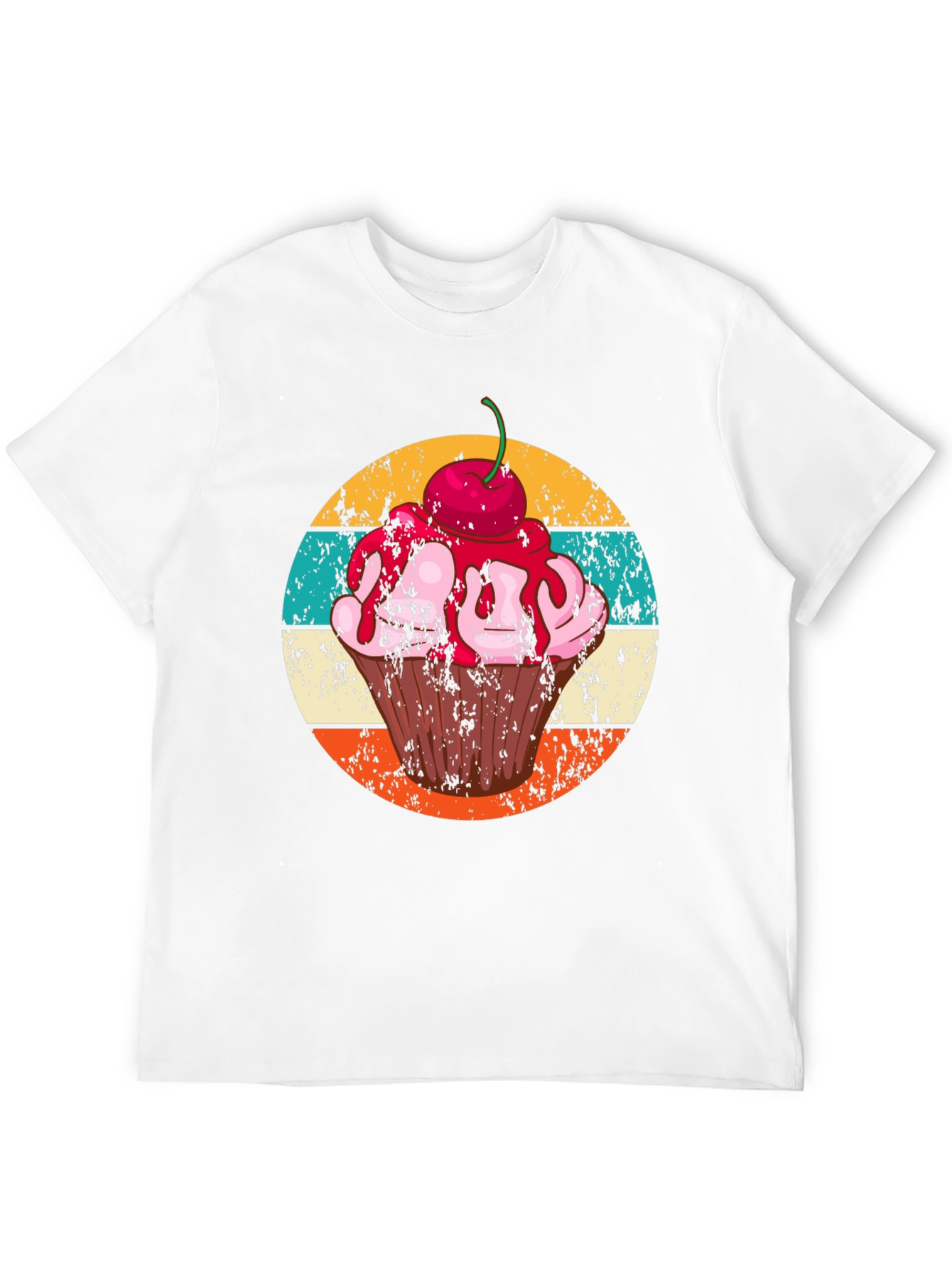 Retro Cupcake Graphic T-Shirt