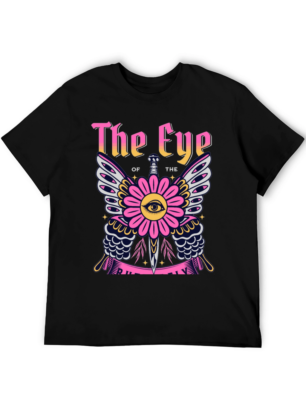 The Eye Graphic Print Black T-Shirt