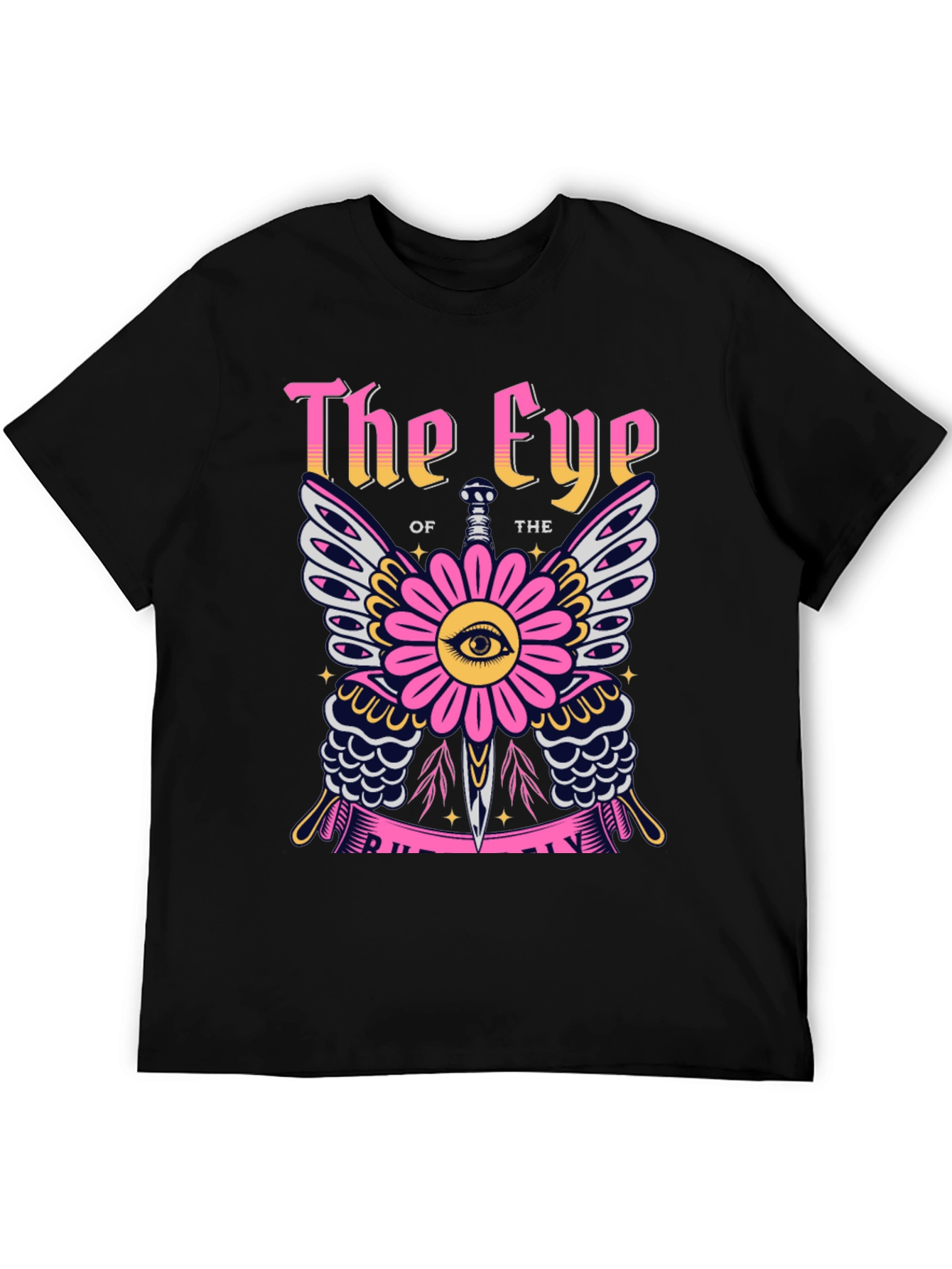 The Eye Graphic Print Black T-Shirt