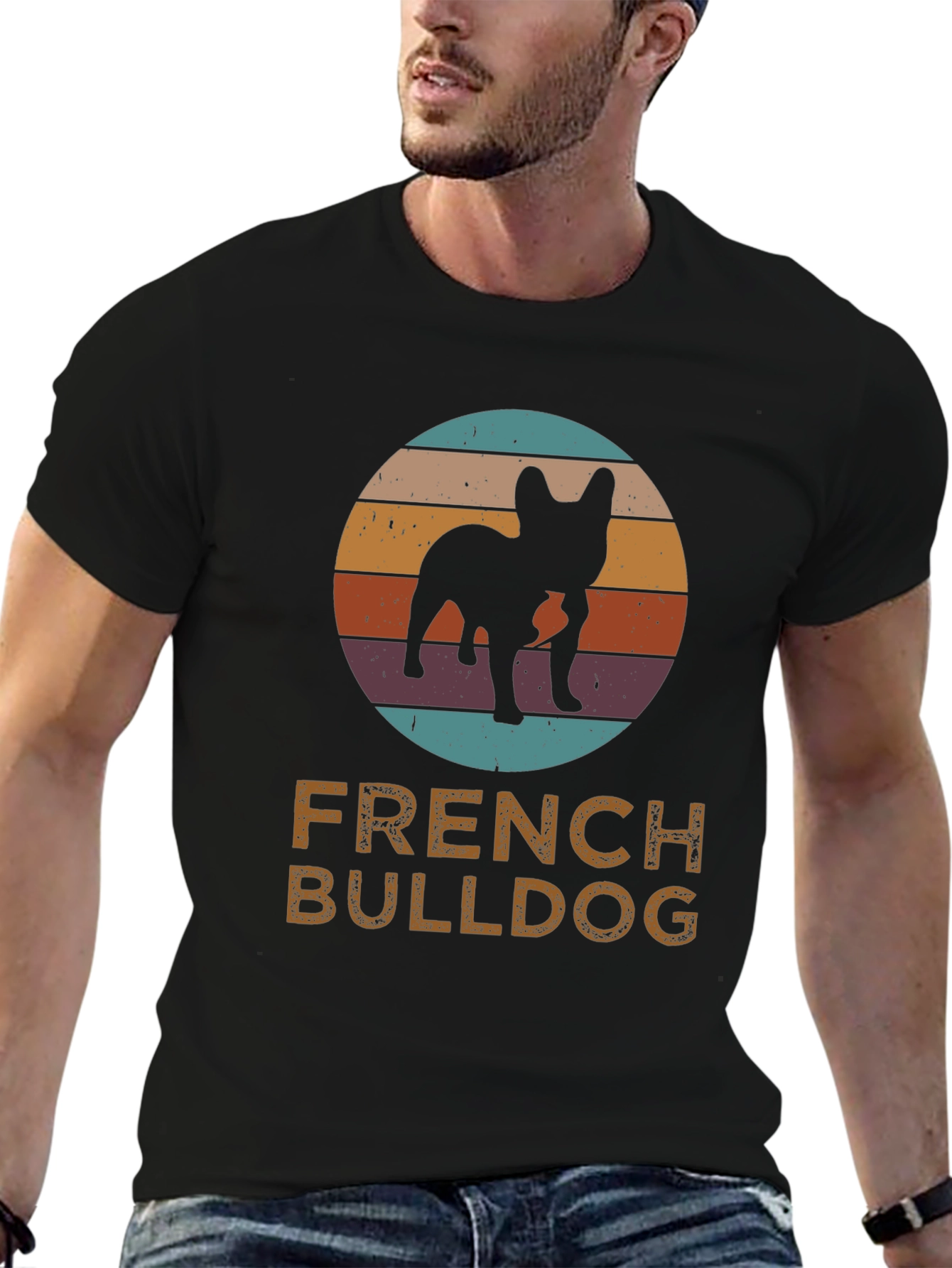 Retro French Bulldog T-Shirt - Vintage Style Dog Tee