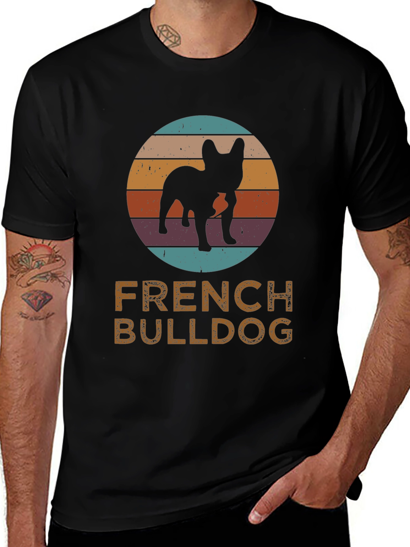 Retro French Bulldog T-Shirt - Vintage Style Dog Tee