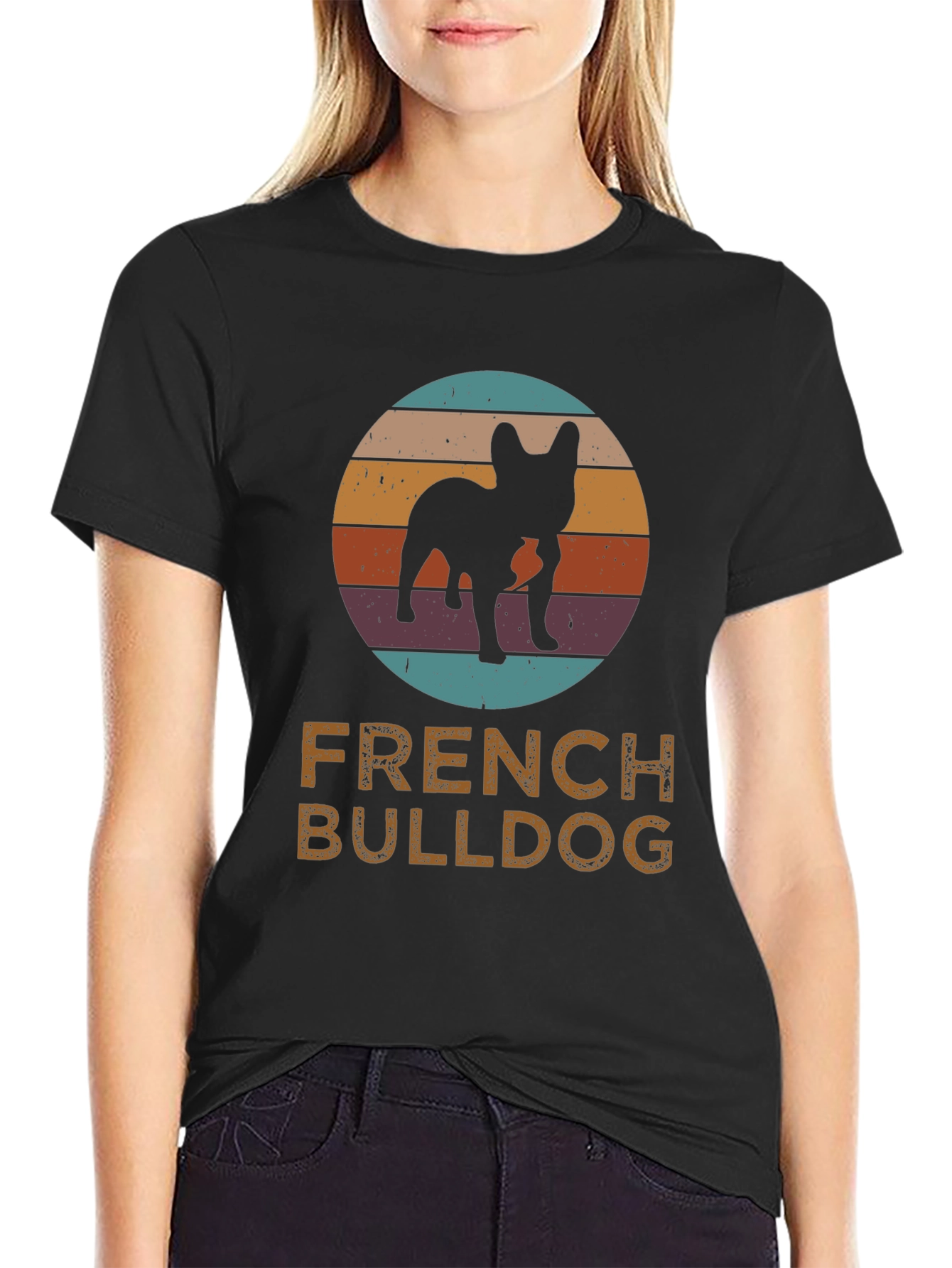 Retro French Bulldog T-Shirt - Vintage Style Dog Tee