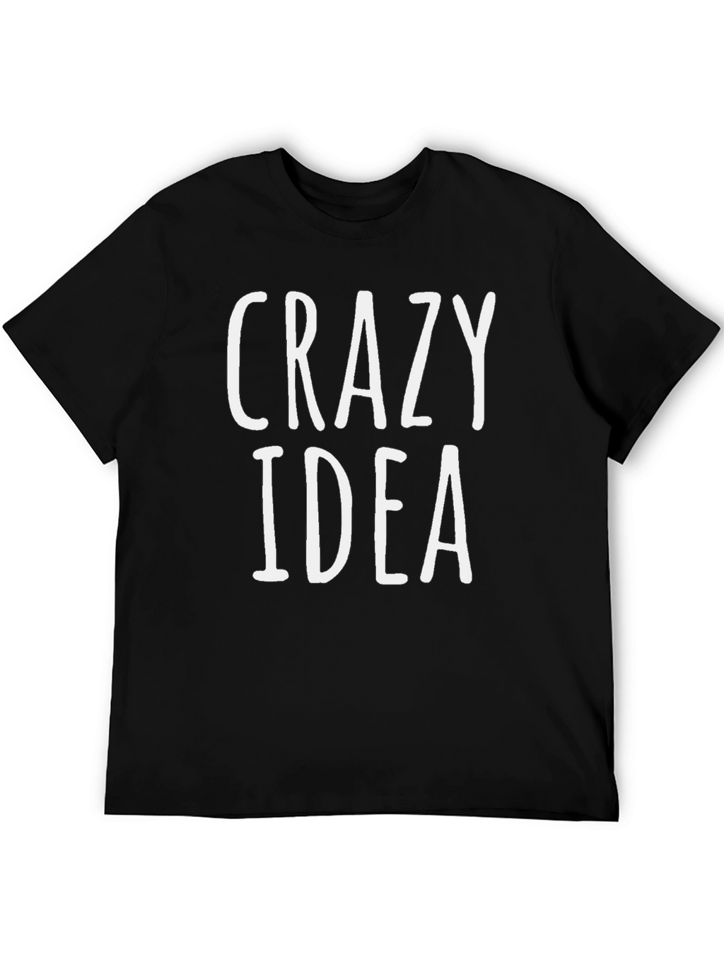 Crazy Idea Black Graphic T-Shirt