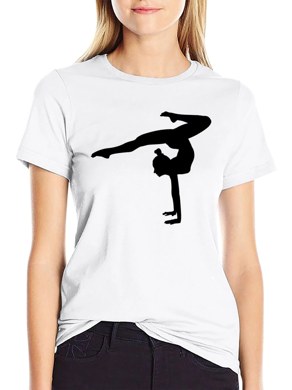 Gymnast Silhouette Black T-Shirt