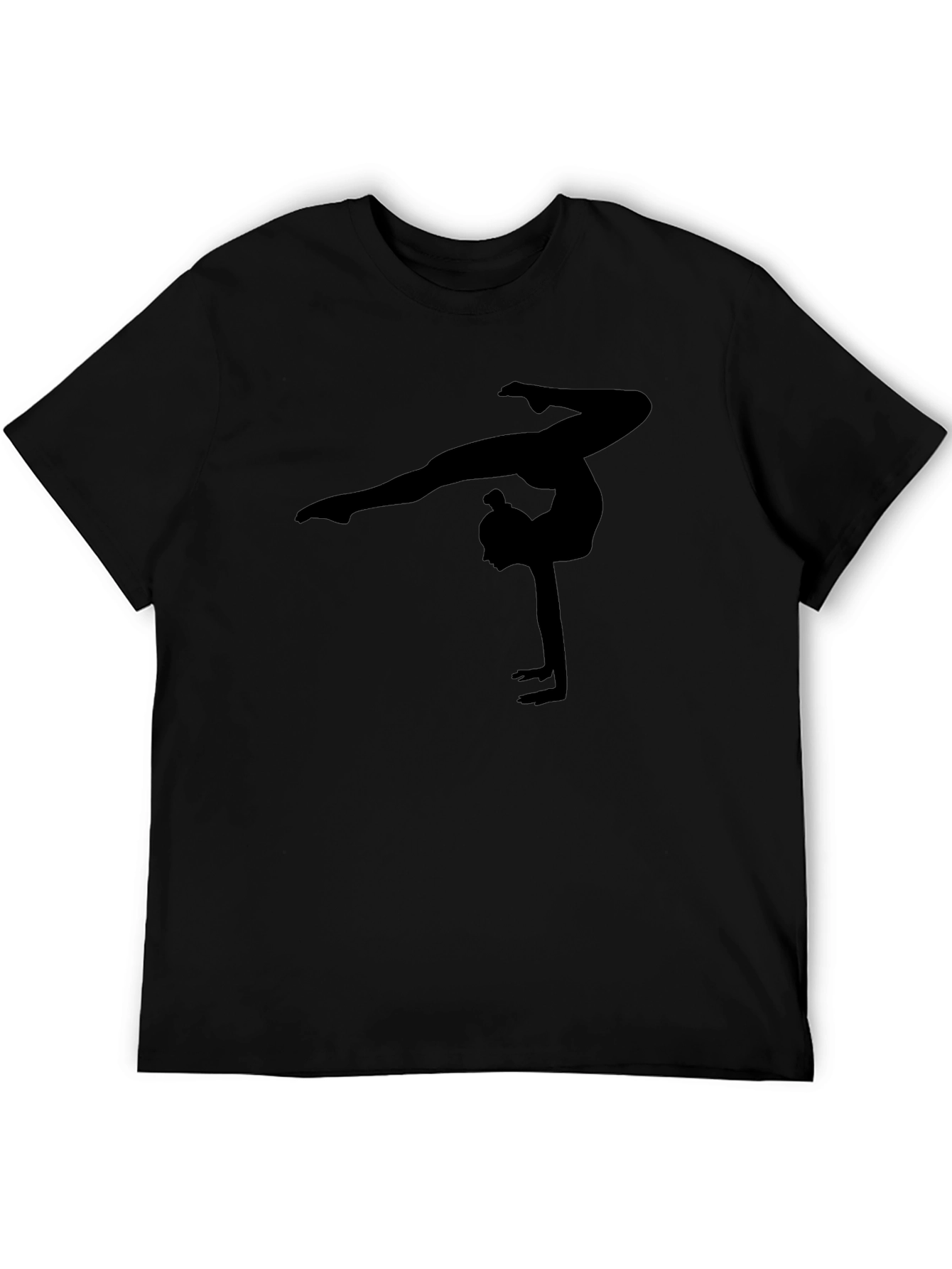 Gymnast Silhouette Black T-Shirt