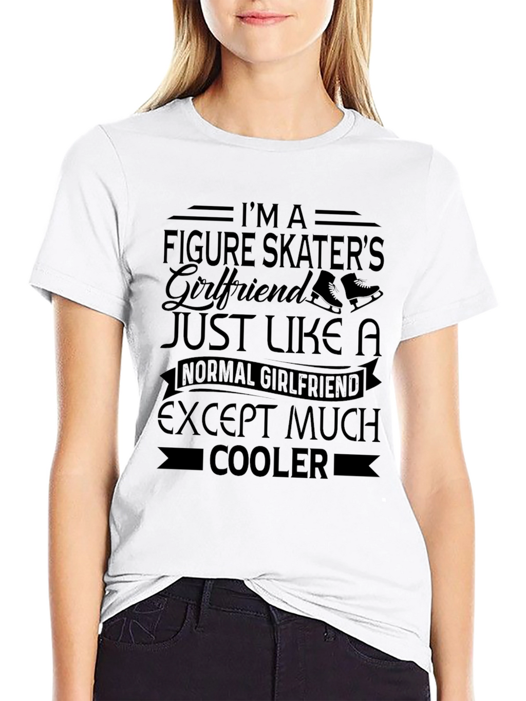 Figure Skaters Girlfriend Black T-Shirt