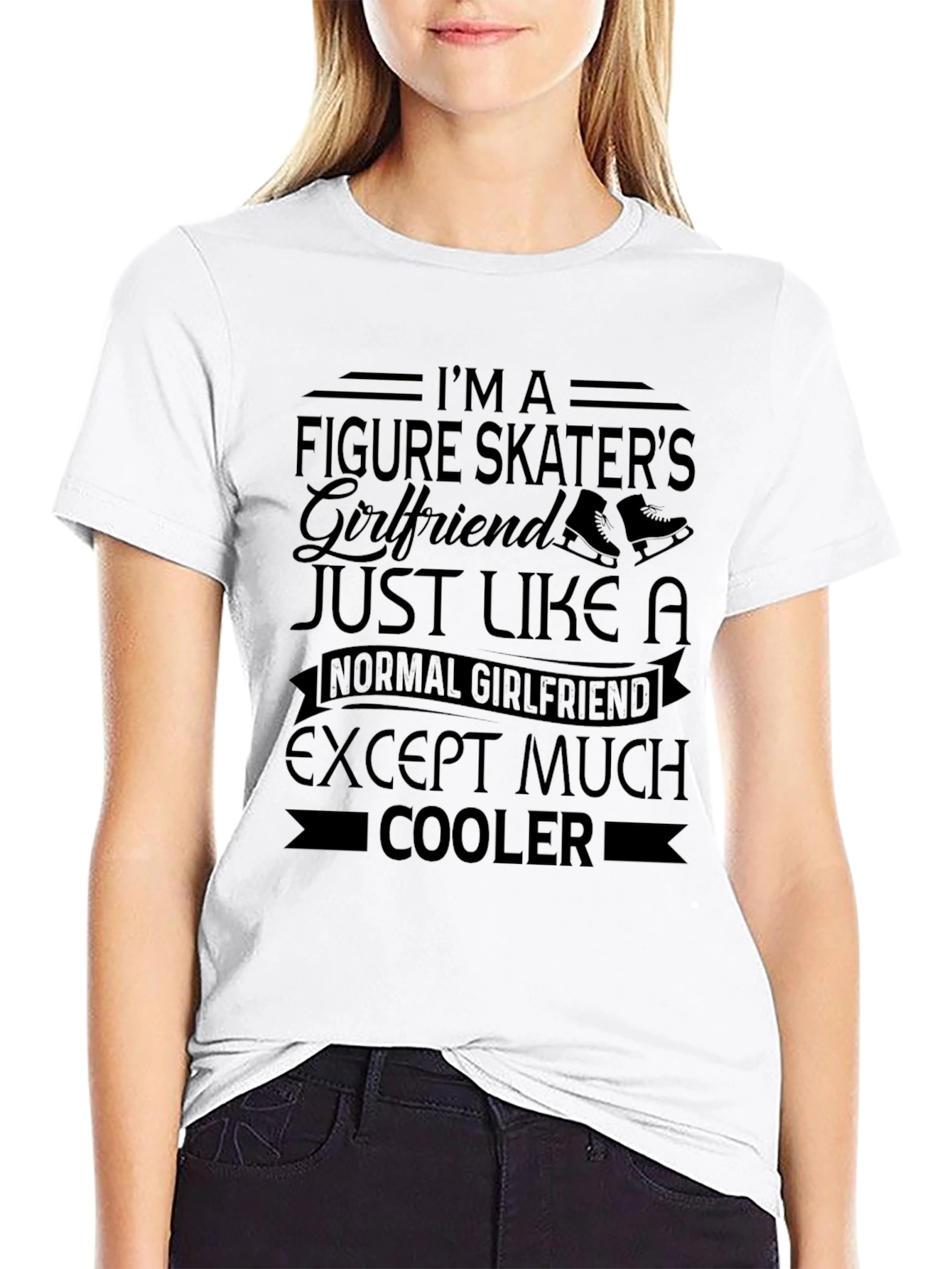 Figure Skaters Girlfriend Black T-Shirt