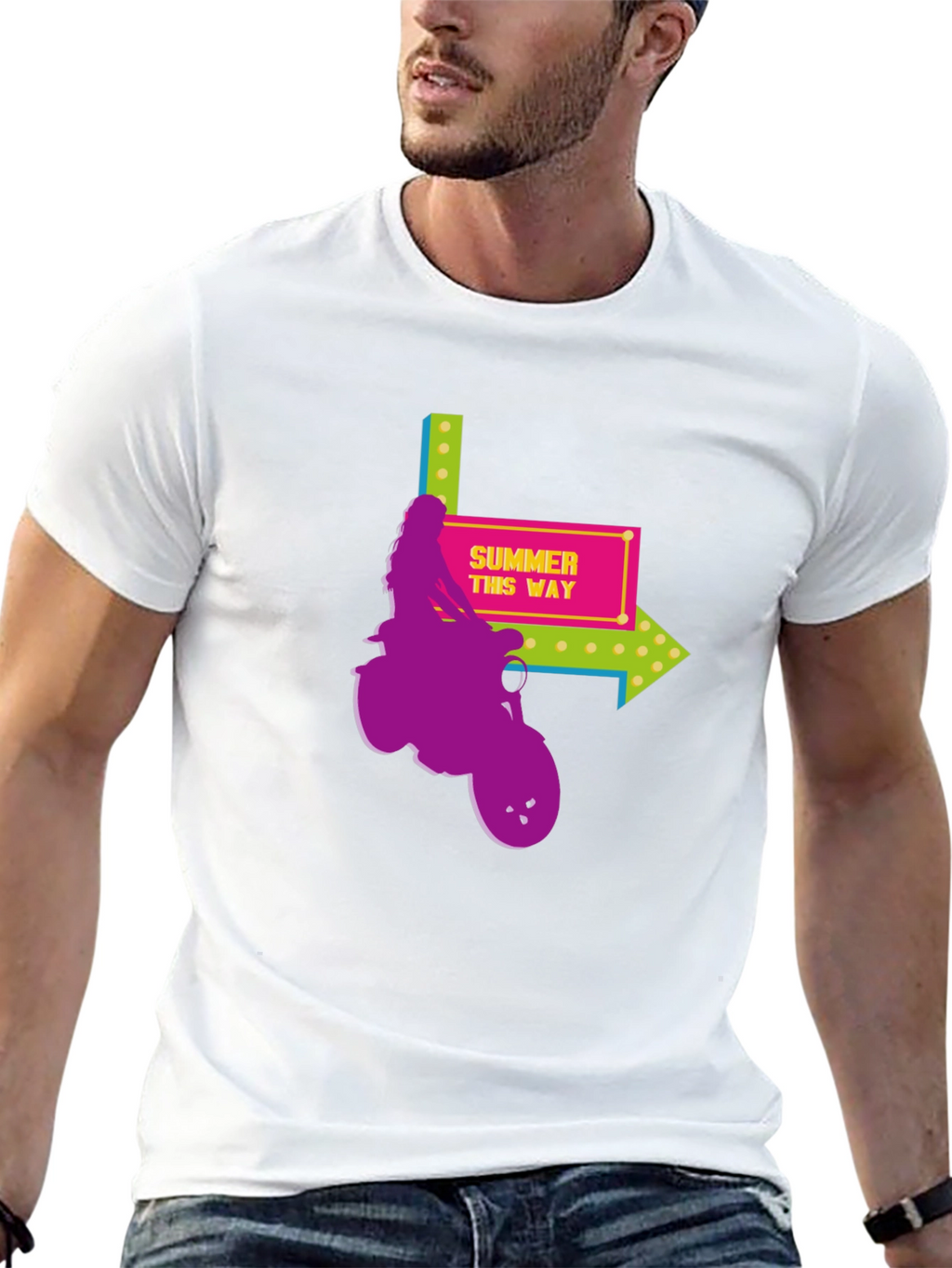 Summer This Way Graphic Tee - Black
