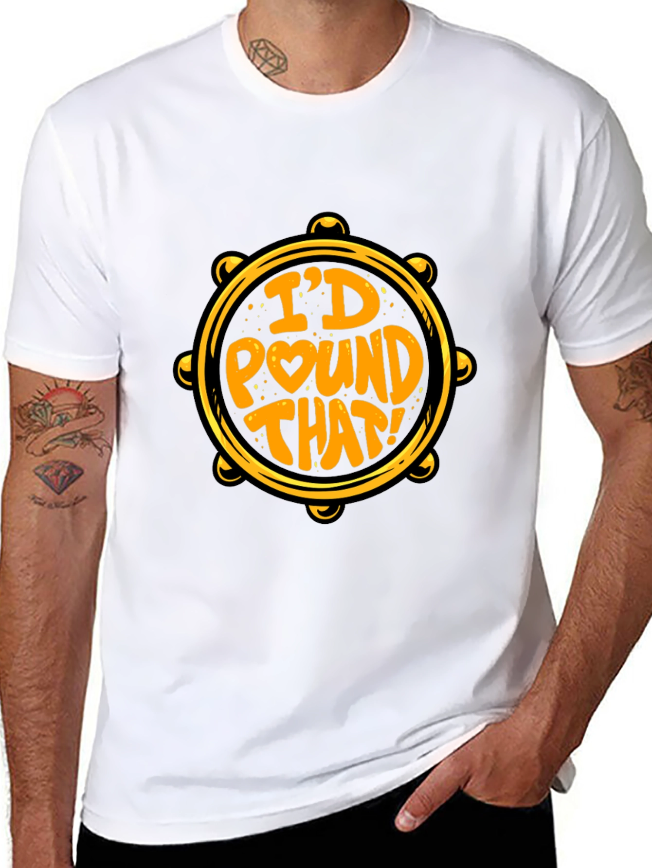 Id Pound That Black T-Shirt