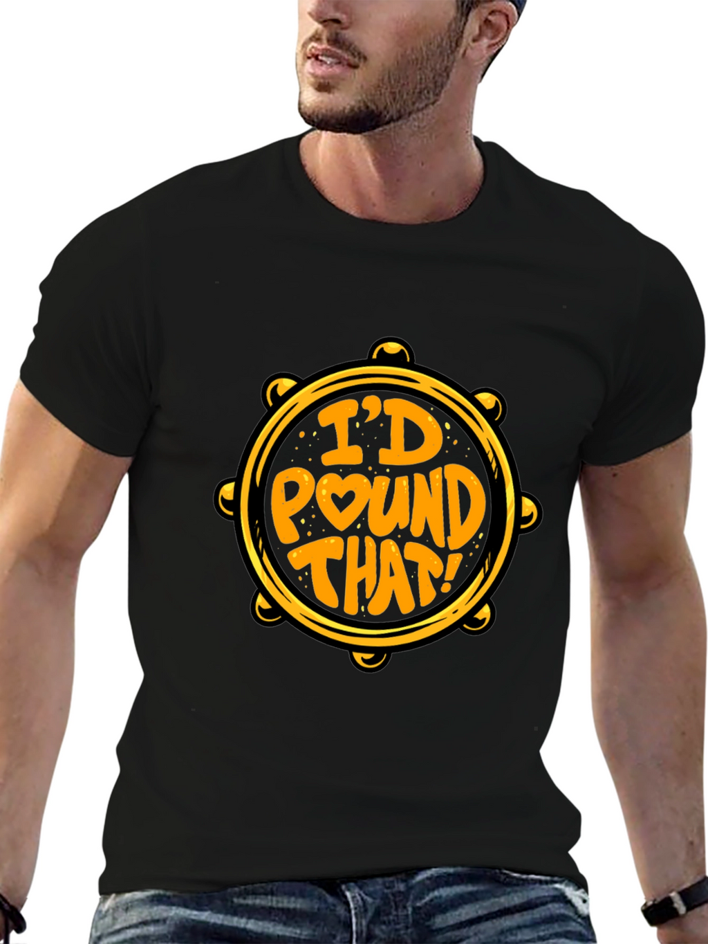 Id Pound That Black T-Shirt