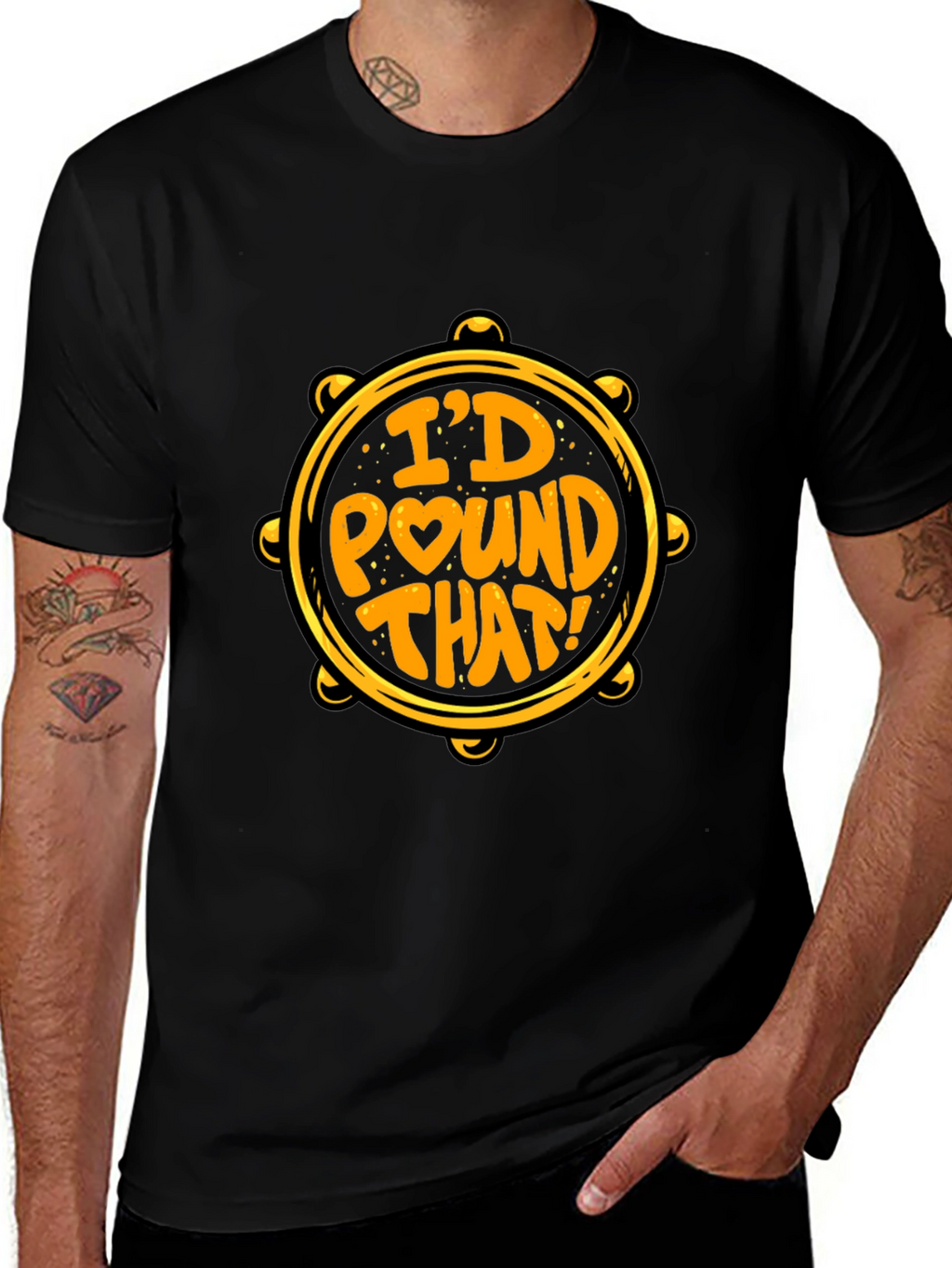 Id Pound That Black T-Shirt