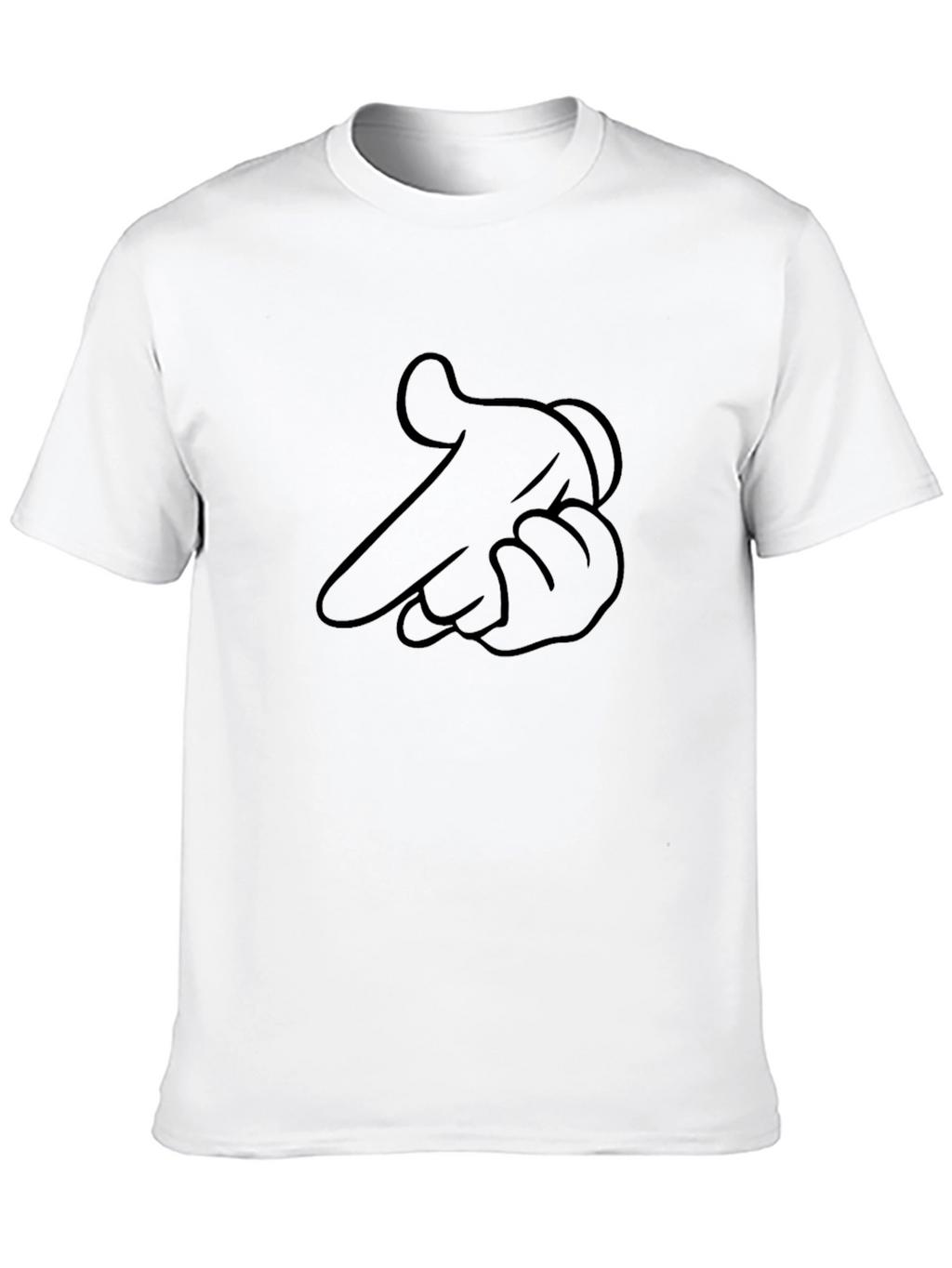Pointing Finger Graphic Black T-Shirt
