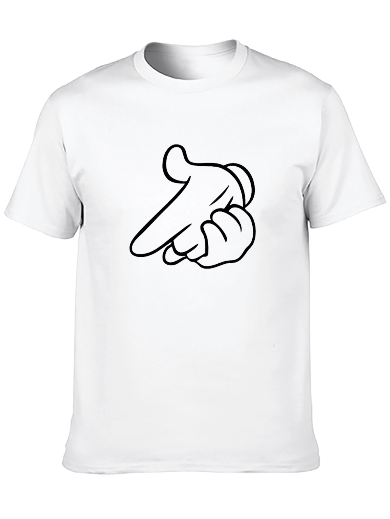 Pointing Finger Graphic Black T-Shirt