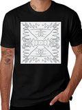 Abstract Pattern Graphic Tee - Modern Art Shirt