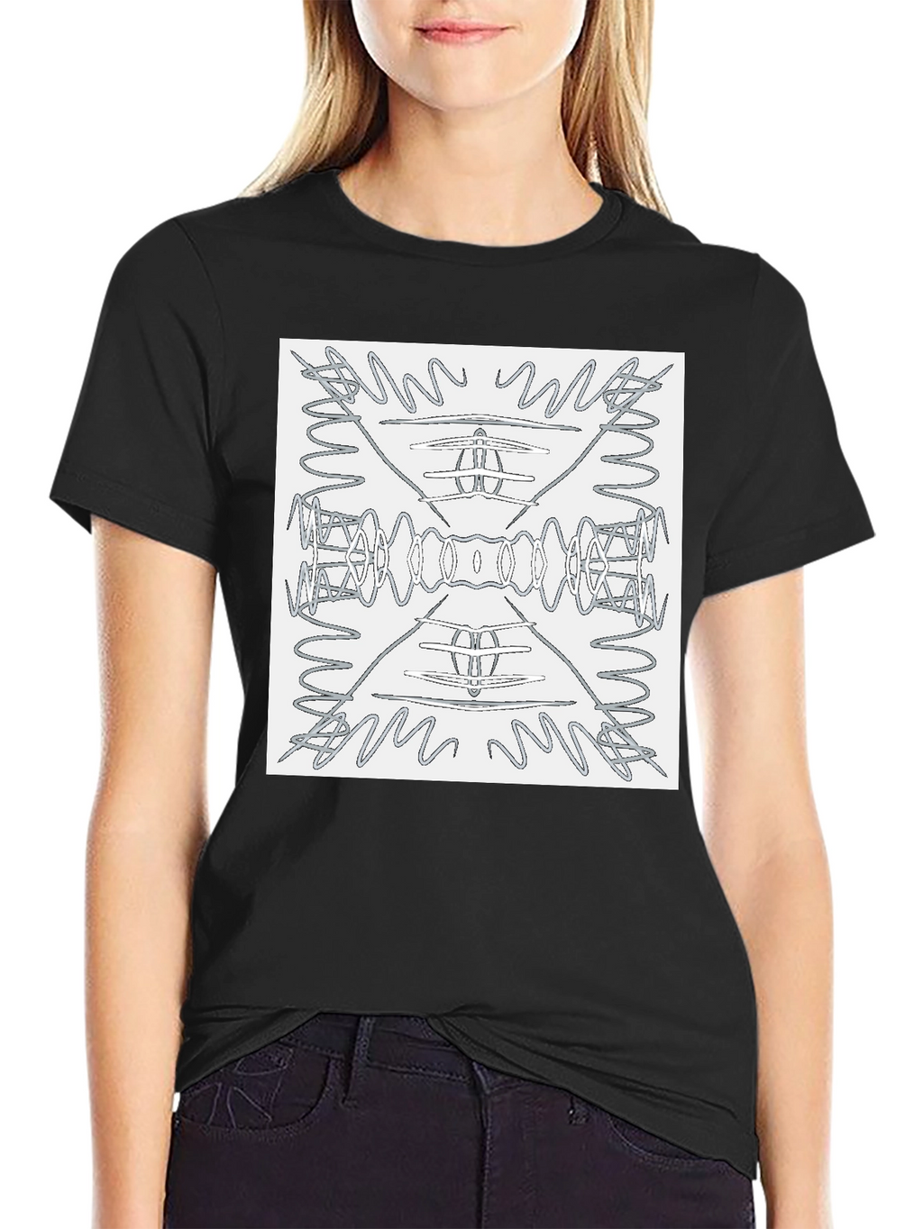 Abstract Pattern Graphic Tee - Modern Art Shirt