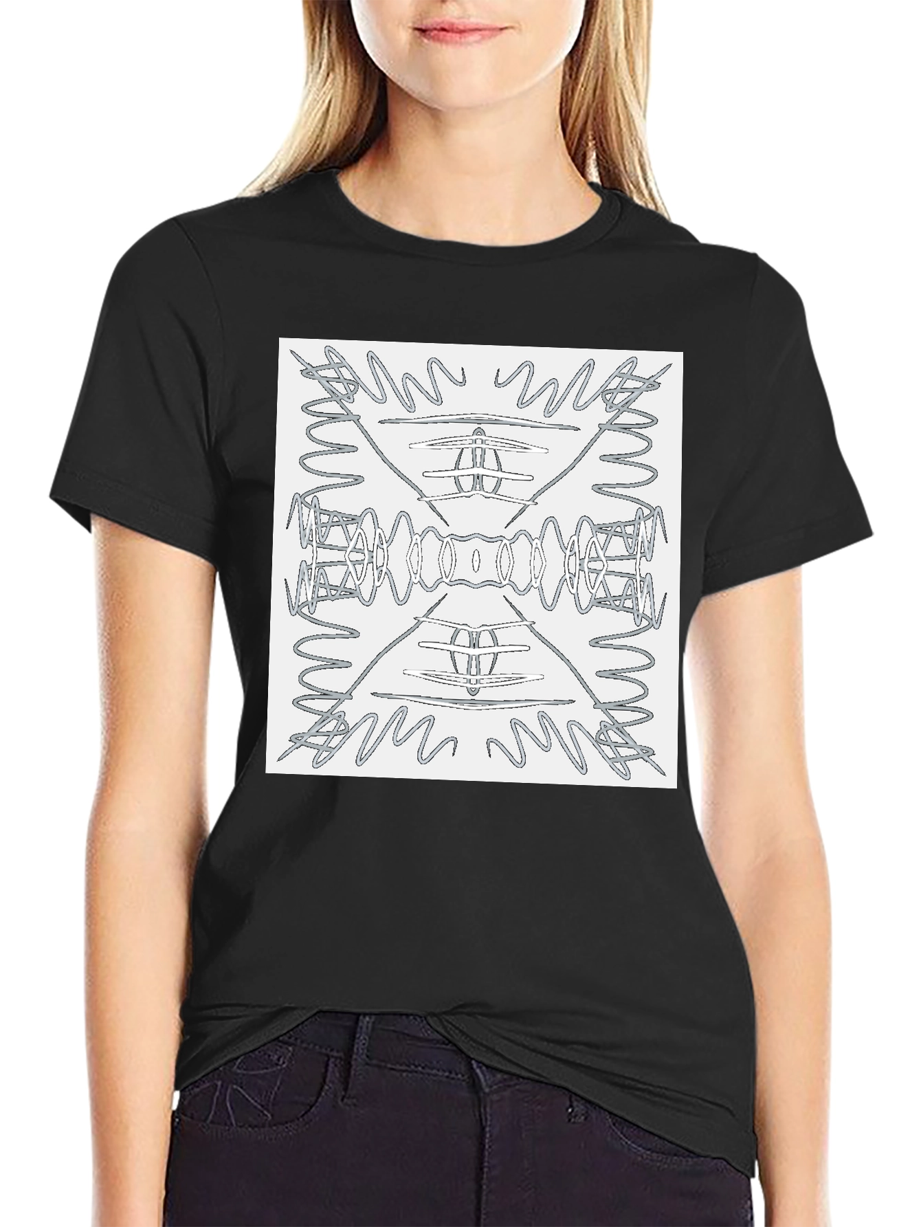 Abstract Pattern Graphic Tee - Modern Art Shirt
