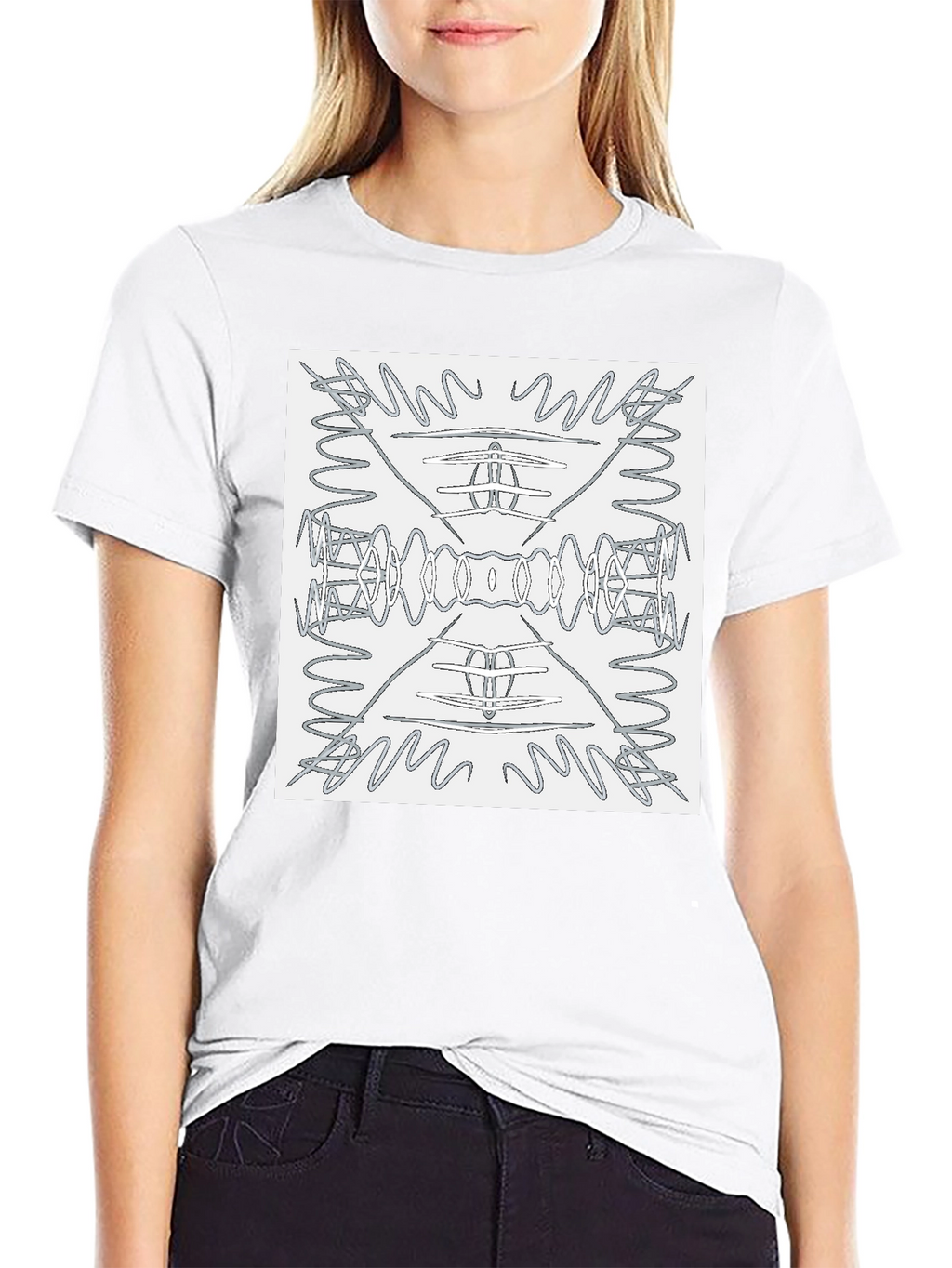 Abstract Pattern Graphic Tee - Modern Art Shirt