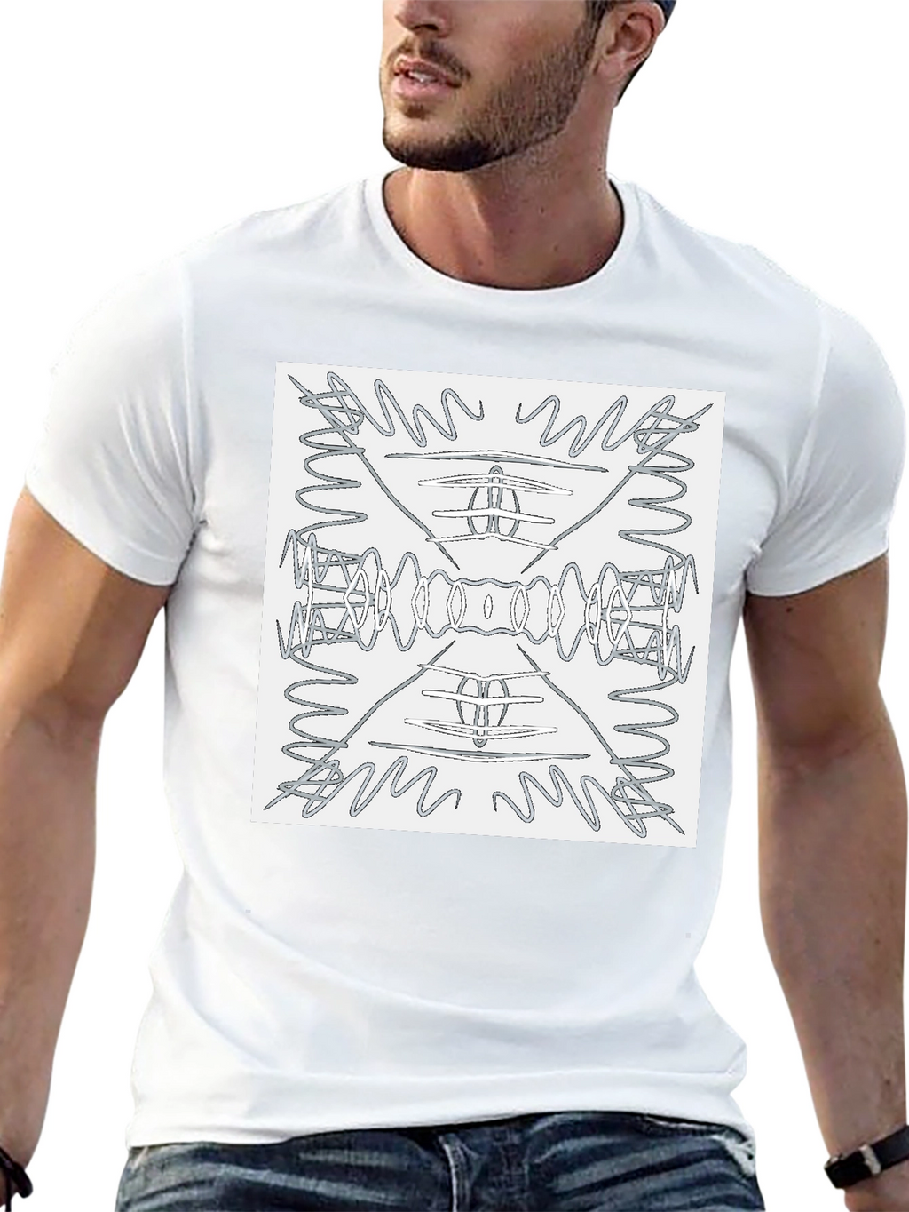 Abstract Pattern Graphic Tee - Modern Art Shirt