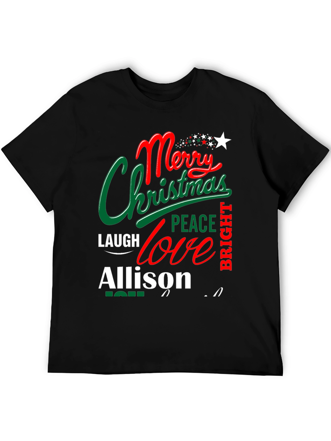Personalized Merry Christmas T-Shirt