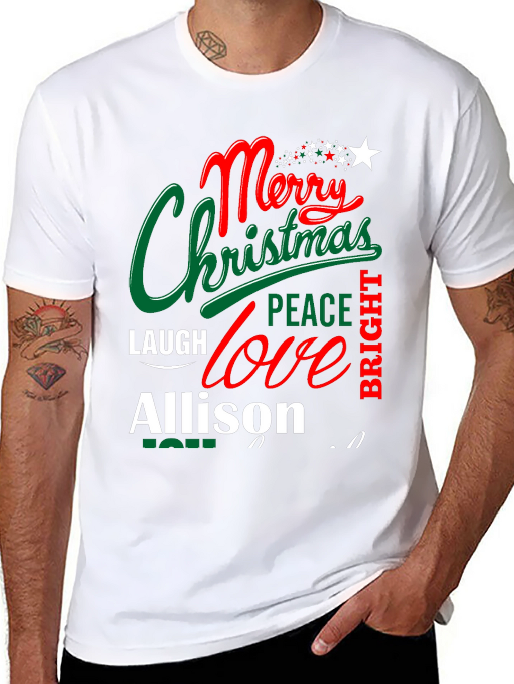 Personalized Merry Christmas T-Shirt
