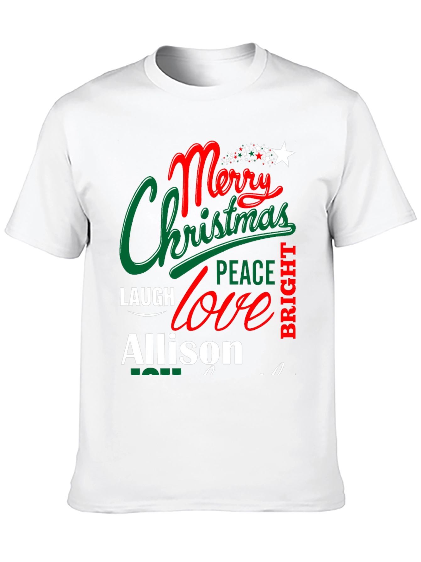 Personalized Merry Christmas T-Shirt
