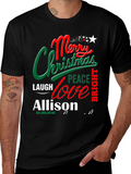 Personalized Merry Christmas T-Shirt