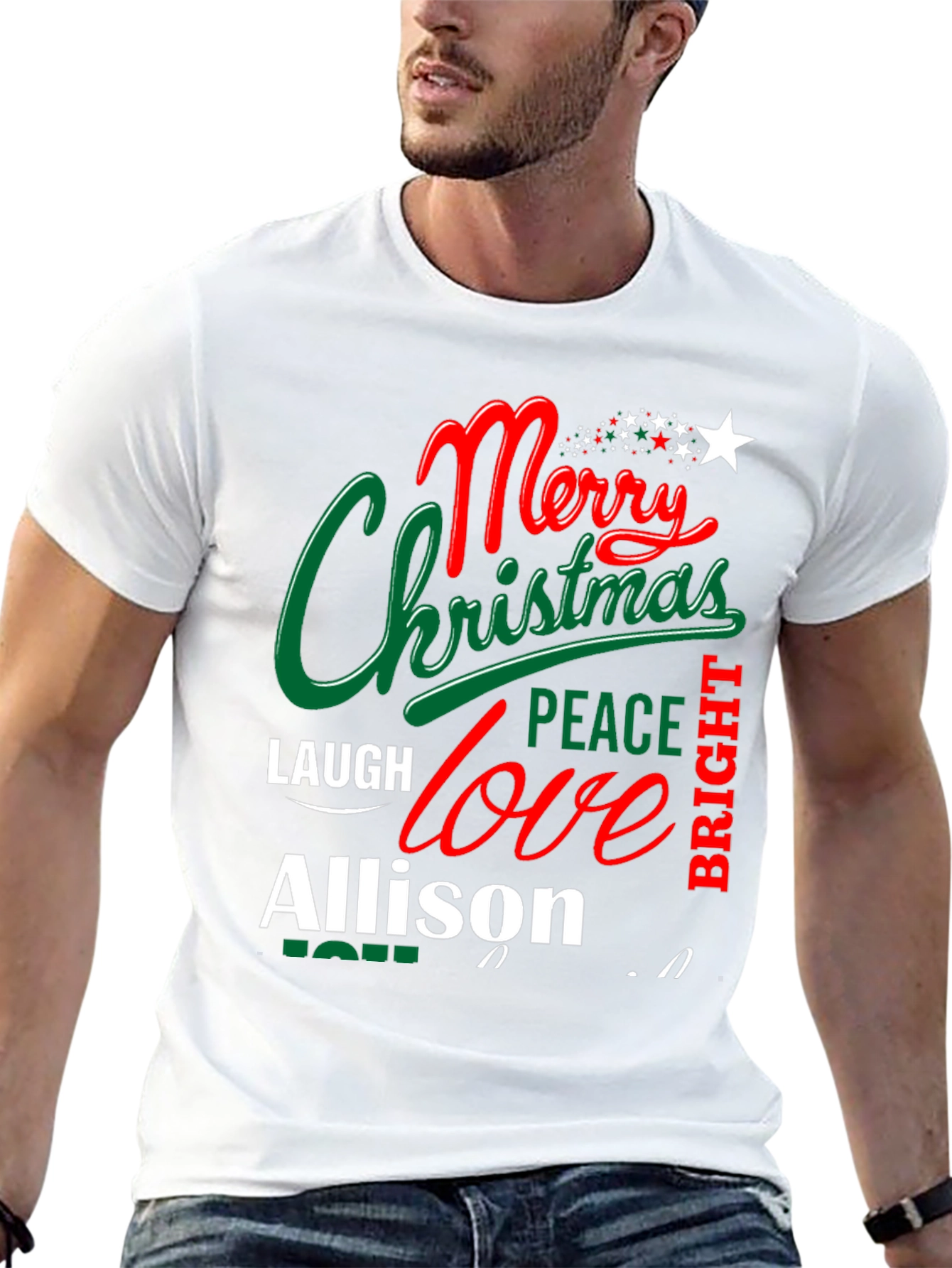 Personalized Merry Christmas T-Shirt