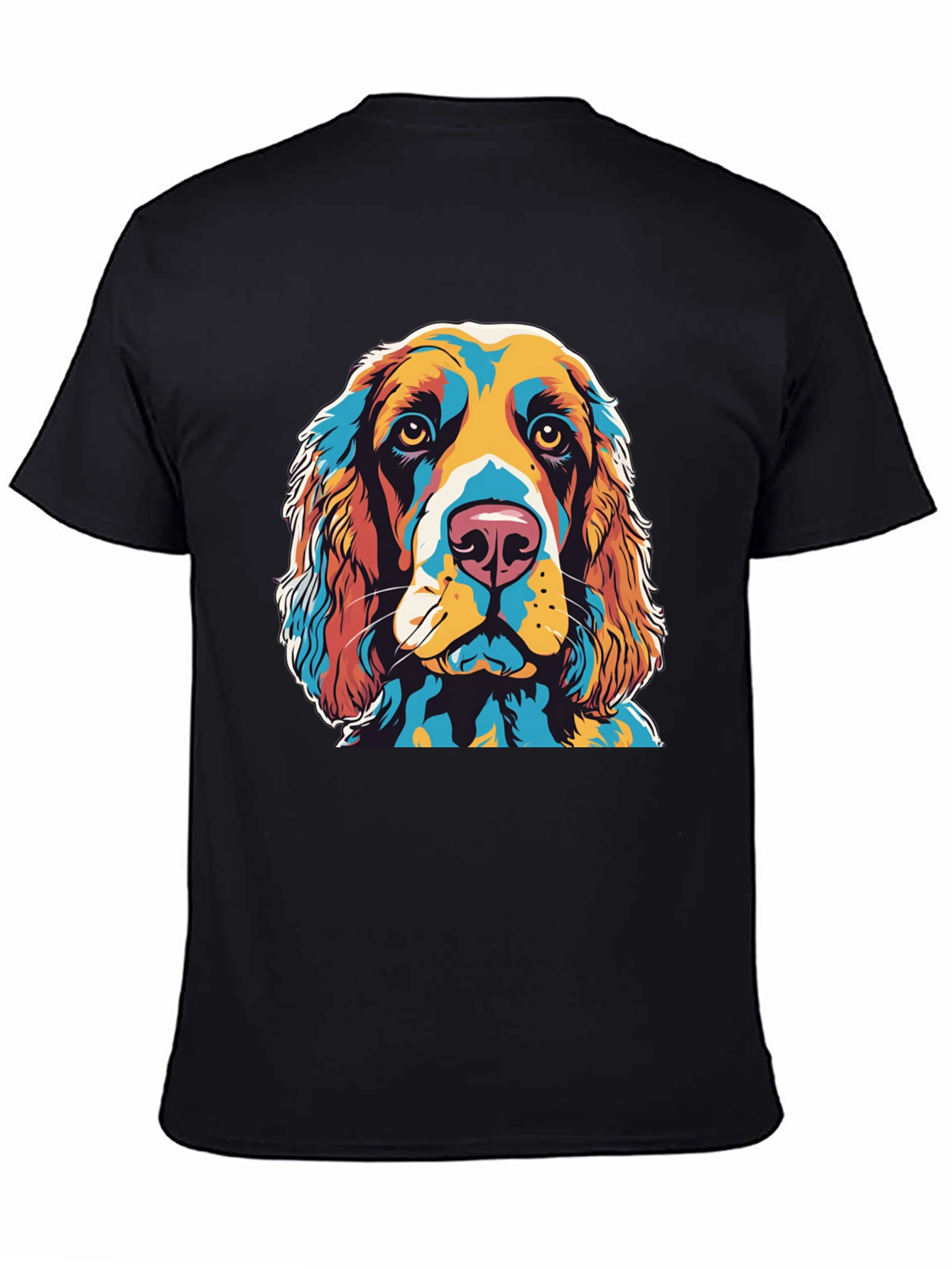 Colorful Dog Portrait Graphic T-Shirt
