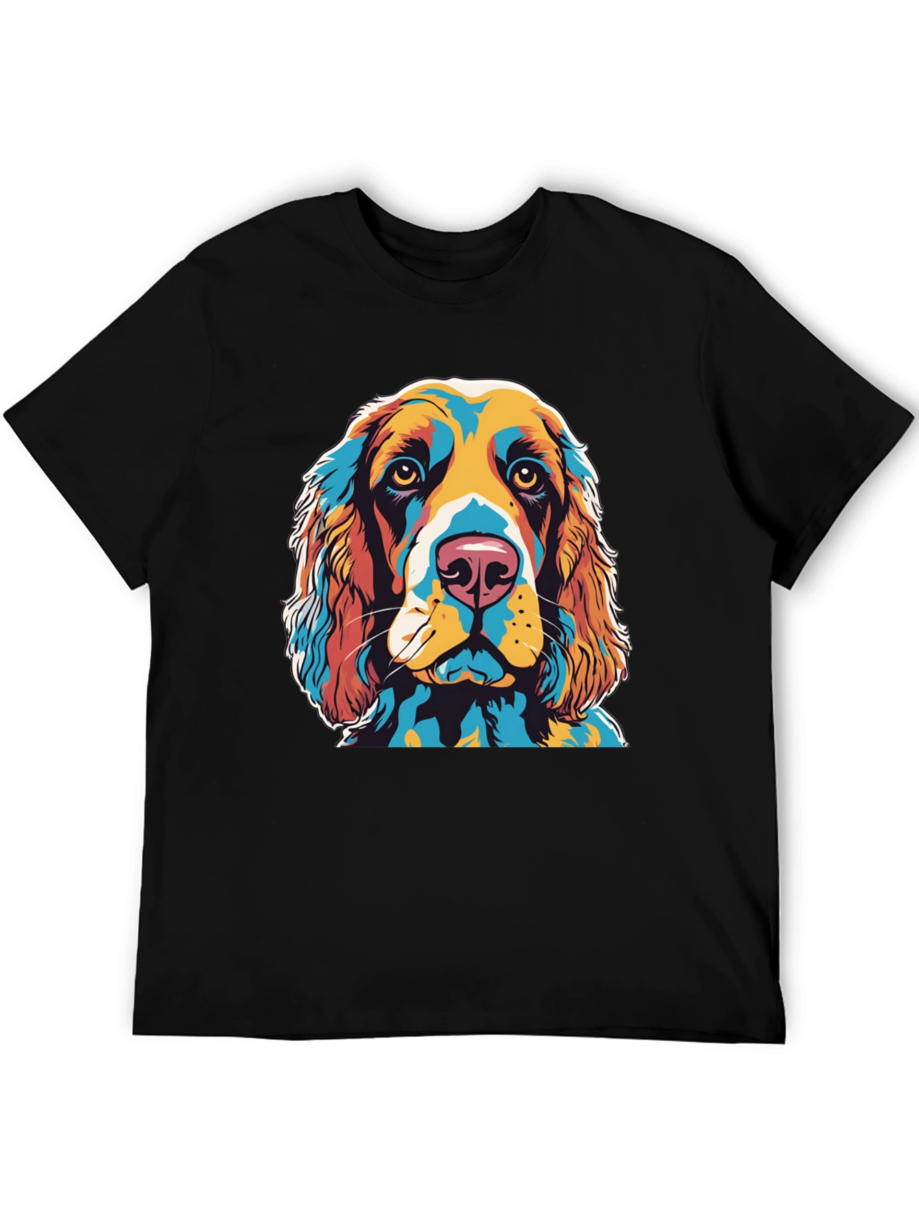 Colorful Dog Portrait Graphic T-Shirt