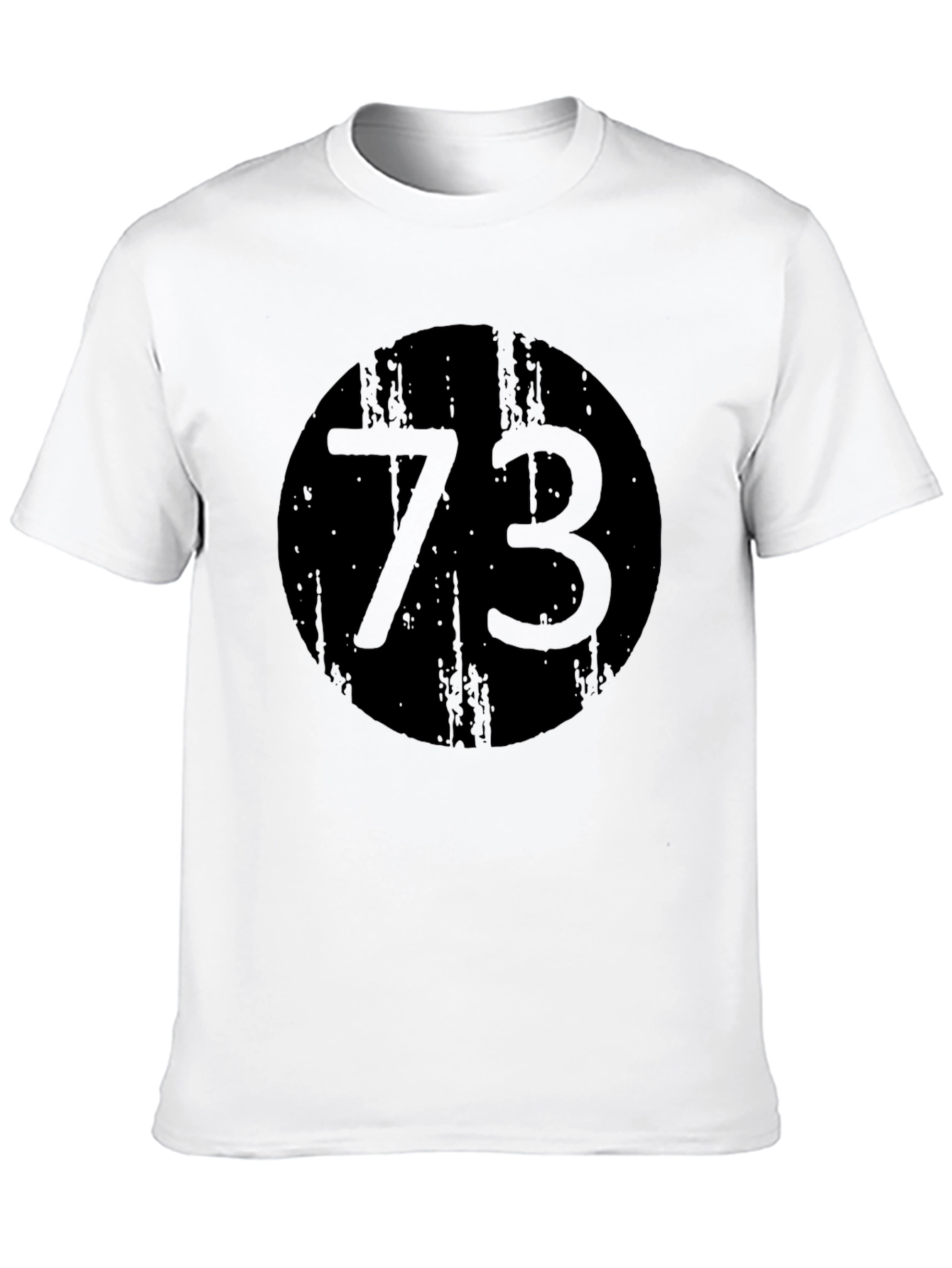 Black 73 Graphic Print Crewneck T-Shirt