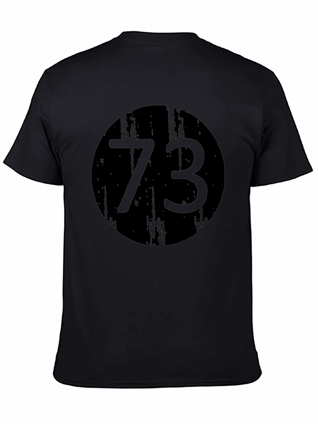 Black 73 Graphic Print Crewneck T-Shirt