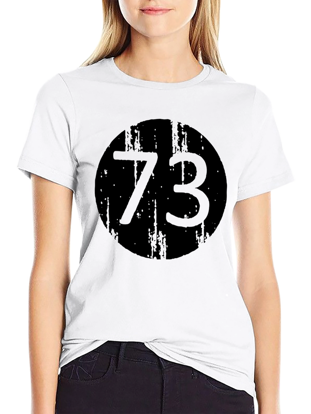 Black 73 Graphic Print Crewneck T-Shirt
