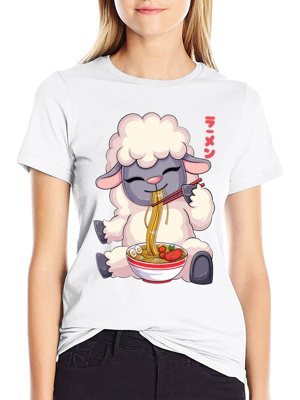 Ramen Loving Sheep T-Shirt