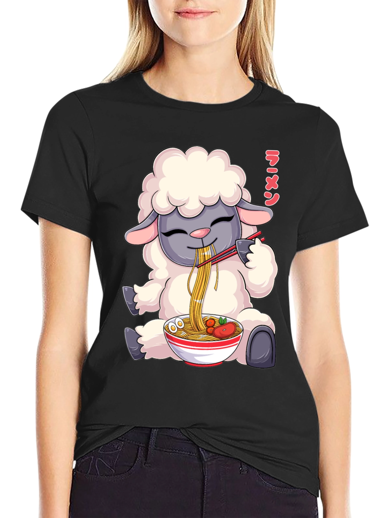 Ramen Loving Sheep T-Shirt