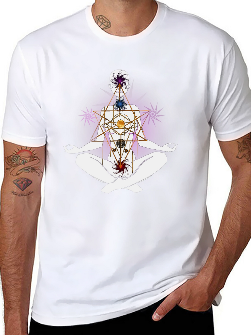 Chakra Alignment T-Shirt - Meditative Spiritual Design