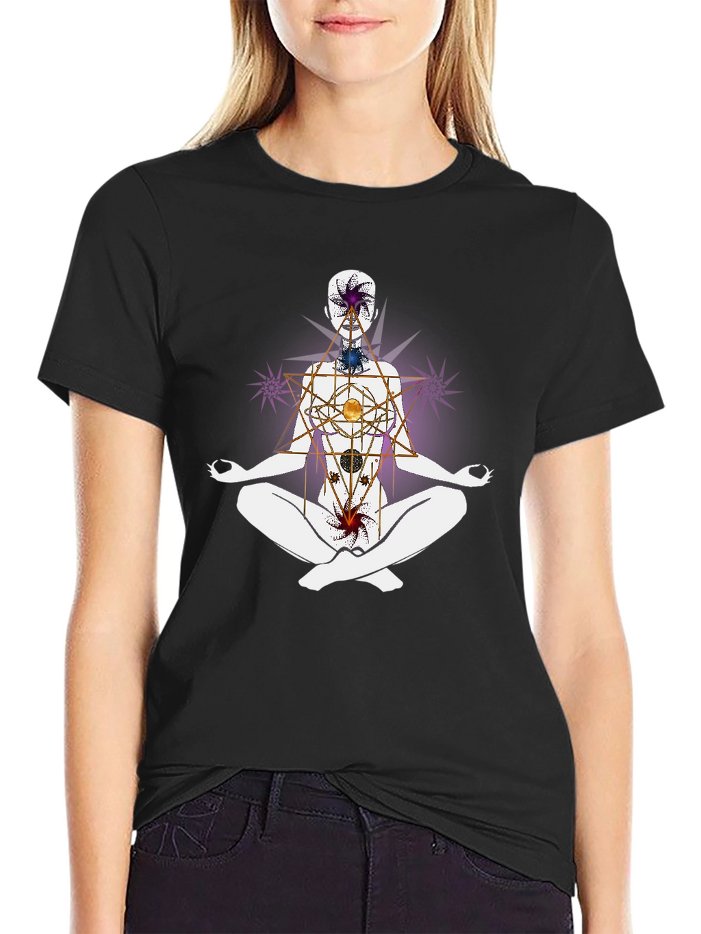 Chakra Alignment T-Shirt - Meditative Spiritual Design